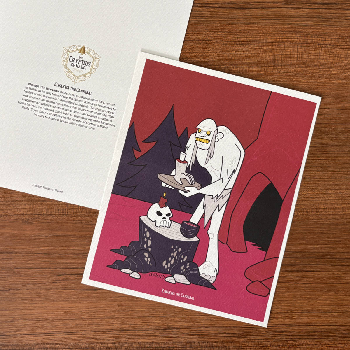 Cryptids of Maine 8x10 Print: Kiwakwa the Cannibal