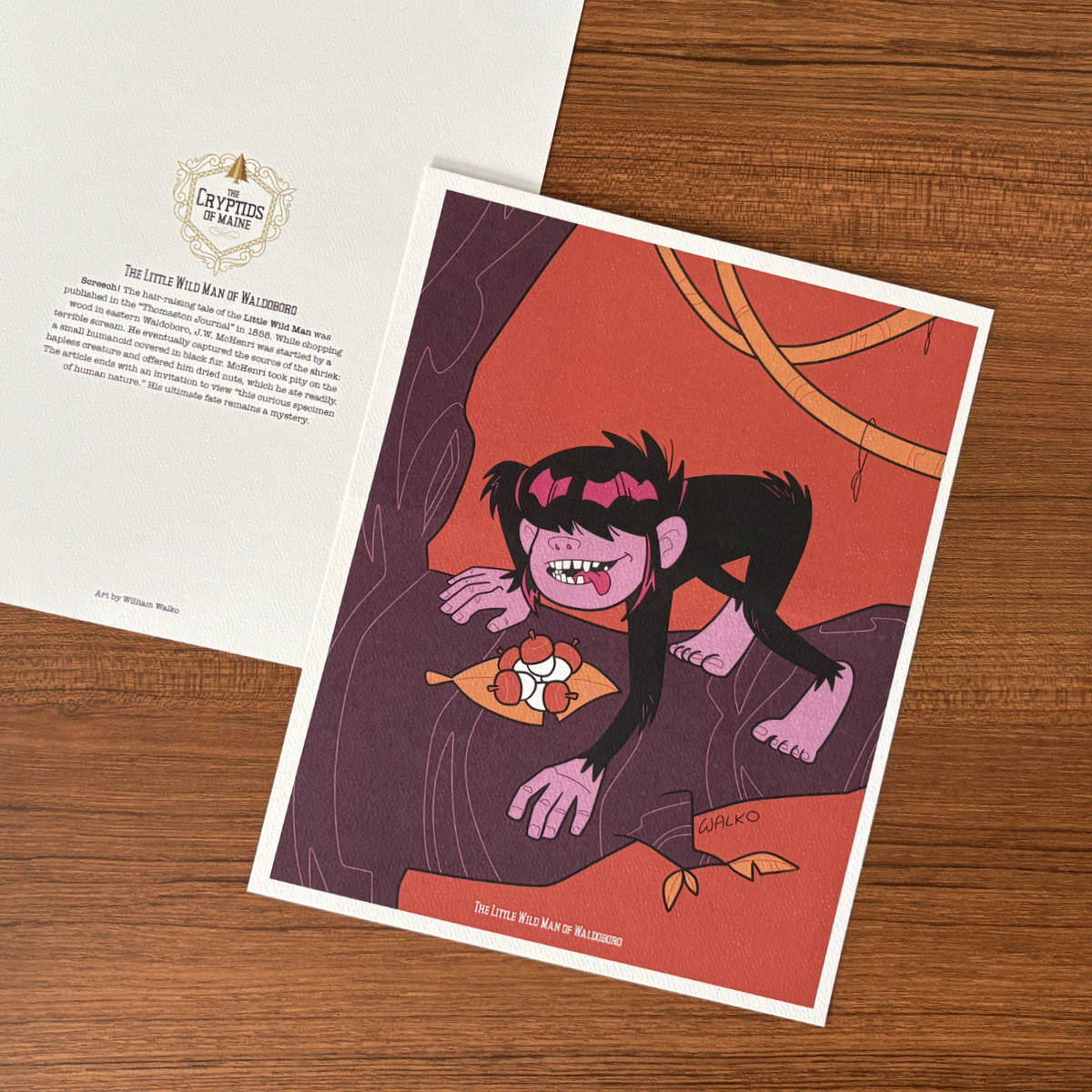 Cryptids of Maine 8x10 Print: The Little Wildman
