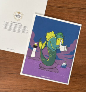 Cryptids of Maine 8x10 Print: The Merman of Casco Bay