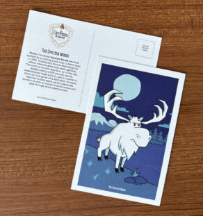 Cryptids of Maine Postcard: The Specter Moose